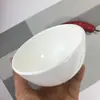 Tigela de Arroz Tigela de Arroz Cerâmica Branca Pura Restaurante Comercial Hotel Restaurante Tigela de Arroz Tigela para Sopa e Macarrão Tigela para Sopa de Kway Teow Tigela Grande para Macarrão
