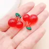 Encantos de frutas acrílicas en miniatura realistas: cerezas, uvas, manzanas y duraznos - Accesorios de manualidades DIY para hacer joyería