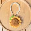 Llavero colgante para bolso de coche con diseño de girasol transfronterizo tejido a mano, regalo creativo terminado para novia