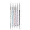 Pincel para pintar nail art barra de cristal para taladro 5 puntos de apoyo bolígrafo para taladro bolígrafo para tirar líneas punta bolígrafo para flores bolígrafo para gancho para flores bolígrafo para tirar líneas 5 piezas