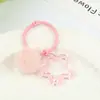 Llavero de anillo para libro de estrella de cinco puntas fresco y transparente con pompón, llavero colgante de cuentas Perler, adorno