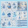 Enfeites de Festival de Natal Atmosfera Adesivos Eletrostáticos para Portas de Vidro Vitrine Bolas de Cristal de Gelo Focas Desenho Animado Raposas Pinguins