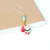 Llavero con colgante de disco U para teléfono móvil con dibujos navideños creativos, colgante de Papá Noel y alce, regalo de Navidad