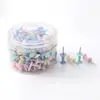 Clavos en forma de I Morandi 100 piezas de tachuelas de plástico de colores para tablero de corcho pared de fotos clavos de fijación tachuelas en forma de I