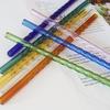 Popotes de Vidrio con Patrón de Diamante, Popotes Rectos y Curvos, Bebidas de Jugo Hechas Listas de Fábrica de Origen Coloridas, Agua Potable, Venta al por Mayor Personalizable