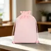 Bolsas de terciopelo personalizadas con cordón para almacenamiento de joyería transfronterizo, bolsas de tela de terciopelo, pequeñas bolsas de regalo con cordón