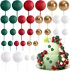 Bolas Decorativas Populares para Bolo Transfronteiriças 32 Peças Combinação de 4 Cores Festa de Aniversário Decoração de Bolo de Casamento Plug-in Estoque Pronto