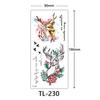 Adesivos de tatuagem de flores direto da fábrica, adesivos de tatuagem de esboço colorido, letras inglesas, tatuagem para fotografia de casamento