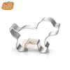 Molde de galletas de acero inoxidable para hornear DIY, animal de cachorro, caricatura de perro, molde para hornear pasteles
