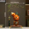 Ornamento de Abóbora de Liga de Esmalte com Pinheiro de Boas-Vindas e Veado da Fortuna Decoração de Sala de Estar Presentes Chineses de Alto Padrão para Líderes e Idosos