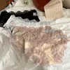 7A Antibacteriano Nuevo Encaje Puro Deseo Ropa Interior Algodón Puro Inferior Cintura Media Cómodo Suave Transpirable Amigable con la Piel Bragas para Niña