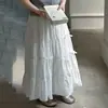 Traje de falda de manga corta para niña 2025 Nuevo Verano para niños Camiseta Niña Pastel Falda larga Conjunto de dos piezas a la moda