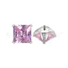Brincos de Cubo de Açúcar de Titânio F136 Fundo Redondo Garra Zircônio Garra de Zircônio Cravejado Zircônio 5A Unha de Lábio Liga de Titânio G23 Joia de Piercing Unha de Osso da Orelha
