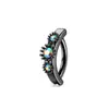 Anillo para el ombligo con forma de cruz de estilo básico simple de venta caliente transfronteriza con tachuela para el ombligo de circonita de media luna, Joyería para piercing invertido de estilo abierto