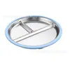 Nuevo tazón de acero inoxidable y silicona para bebé con ventosa, desmontable, antideslizante, utensilio de alimentación de silicona de grado alimenticio