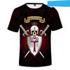 Camiseta de Caballero Templario para Hombre Camiseta Impresión 3D Caballero Temp