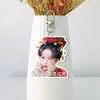 Meng Ziyi Acrílico Fondo Blanco Llavero Doble Cara Colgante para Bolsa Colgante para Mochila Mercancía de Celebridad con Fotos