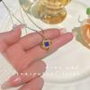Estilo europeo y americano flor de amor de circón circón que cambia de color collar femenino todo partido no se decolora cadena de clavícula de moda francesa