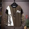 Sudaderas con Estampado de Letras para Niños en Primavera, Camisas Base Sueltas Casuales de Manga Larga para Adolescentes, Sudaderas Redondas Estilo Hong Kong para Niños Grandes