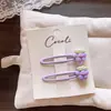 Pinza Grande para Cabello Estilo Coreano, Juvenil, Color Caramelo, Fruta, Pinza Dulce de Guisante Pintada en Spray, Accesorio para el Cabello, Pinza para Flequillo Primavera y Verano