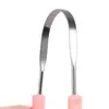 Raspador de Língua de Aço Inoxidável 304 Raspador de Língua Limpeza da Língua Refrescante de Hálito Raspador de Língua Portátil - Remova Saburra Lingual e Mau Hálito