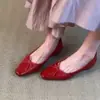 Zapatos de Salón Planos de Punta Cuadrada Estilo Retro con Lazo para Mujer Color Negro Modelo 2026 Modernos que Aumentan la Altura Versátiles para el Trabajo y el Uso Diario Mocasines Planos