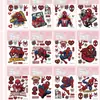Pegatinas tridimensionales de bordado de imitación 5D, pegatinas decorativas de dibujos animados lindos en relieve para cuadernos, fundas de teléfono y botellas de agua