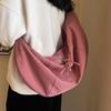 Bolsa de Lona para Mulheres, Grande Capacidade, Novo Design de Nicho Outono e Inverno 2026, Bolsa de Ombro Único Transversal, Bolsa de Tecido para Mulheres, Bolsa Dumpling