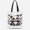 Amazon Transfronterizo Bolsa de Lona de Panda de Dibujos Animados Nueva y Linda Bolso de Mano para Estudiante y Trabajador de Oficina Bolsa de Viaje al Trabajo Al por Mayor
