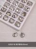 Venda quente de jóias de unhas de diamante transparente Super Flash torto coração machado Diamante gota de água gordura quadrado borboleta diamante branco acessórios de unhas atacado