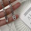 Pulsera de plata de ley S925 con correa de nariz de cerdo con incrustaciones de diamantes, diseño de nicho de lujo ligero y simple de alta calidad, ajustable