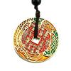 Colgante Chapado en Oro Rongsheng con Patrón de Fantasma de Montaña, Moneda de Cobre del Dios del Trueno y Accesorio Bagua para Bricolaje, Artesanía Taoísta, Estilo Antiguo