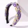 Diadema Nudo de Estrella de Carnaval Europeo y Americano Transfronteriza para Mujer, Diadema de Moda Personalizada con Estampado Colorido, Accesorio para el Cabello de Fiesta y Festival