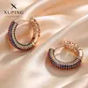 Xuping Brazaletes Rusos Transfronterizos para Oreja, Aros Color Oro de 18K con Incrustaciones de Diamantes, Joyería de Lujo Ligero de Alta Gama al por Mayor para Mujeres