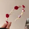 Faixa de Cabeça Love Rosa Feminina 2025 Novo Grampo de Cabelo com Pérolas High-End Elegante Moda Para Sair Mais Fácil de Combinar Faixa de Cabeça Acessórios de Cabelo