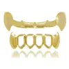 Moda Europeia e Americana hip-hop brilhante oco decoração de grade de dente de presa conjunto de presas hip-hop dentes de ouro de vampiro