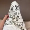 Gatinho gatinha rabisco fofo desenho animado casual calça pantalona feminina estampa nova solta preguiçosa legal legal calça comprida