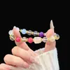 Pulsera de Abalorios Hecha a Mano Ligera, de Gama Alta, Exquisita, Moderna y Elegante con Tejido de Lazo de Pedrería