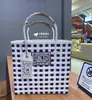 Bolsa de Mão Xiaohongshu, Produtos Estilo Tailandês, Nova Bolsa Tote Transversal de Tecido Artesanal para Armazenamento para Mulheres, Cesta de Mercado
