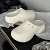 Amor Hormiga Moda Nueva Primavera/Verano Patrón de Estrellas Dulces Pantuflas de Punta Cerrada Color Sólido Uso en Casa y al Aire Libre Suela Gruesa Aumenta la Altura Estilo para Mujer