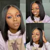 AliExpress Peluca de Comercio Exterior Cabello Negro Corto Lacio Europeo y Americano Mediana Corta Bobo Seda de Alta Temperatura Encaje Frontal Gorro de Cabeza en stock