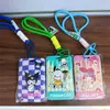 Portatarjetas deslizante Snoopy de comercio exterior, funda protectora linda de gato KT para tarjeta de acceso al campus y de autobús, cordón para tarjeta de acceso al metro
