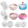 Pote de Armazenamento Redondo de Resina Epóxi DIY, Copo de Vela de Gesso, Caixa de Armazenamento, Joias, Mesa, Molde de Silicone
