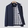 Nueva chaqueta ejecutiva de algodón de alta gama para hombre, adecuada para hombres de mediana edad y mayores, chaqueta de negocios para hombre de otoño e invierno con cuello mao