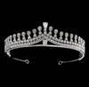 Diadema de Corona de Reina de Cumpleaños de Amazon Transfronteriza Aleación Barroca con Pedrería Accesorios para Fiesta de Princesas Diamante Brillante