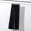 Novos calças de malha de seda gelada para primavera e verão 2020 calças largas com caimento calças casuais soltas femininas de cintura alta cintura alta cropped