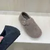 Zapatos Birkenstock de Forro Cálido de Lana Todo Incluido para Mujer, Nuevos Zapatos de Algodón de Invierno 2025 con Aumento Oculto de Altura, Zapatos Birkenstock Peludos sin Cordones