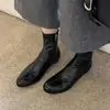 Botines elásticos para mujer que aumentan la altura interior 3 cm, botines de corte ajustado para otoño, nuevos botines de cuero elástico superelásticos con cremallera lateral y punta redonda para mujer
