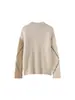 Comercio Exterior Transfronterizo Otoño e Invierno 2025 Moda Europea y Americana Elegante Ropa para Mujer, Suéter de Punto de Moda con Patrón de Diamantes