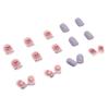 Usando productos para uñas al por mayor uñas postizas pegatinas para uñas piezas de uñas morado taro corazón productos terminados blancos cortos sin limar